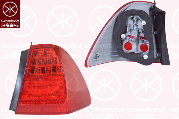 Baklykta Klokkerholm - BMW - E9* - OE 63214871738,63217154160,63217289432