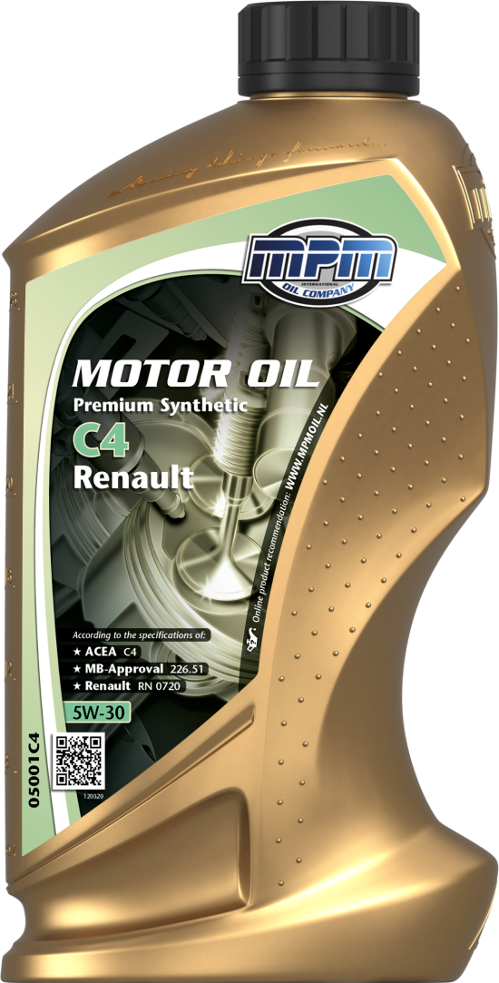MPM Premium Synthetic C4 Renault 5W-30 Motorolje 1 l - Motorolje - Renault - Nissan - Dacia - Mercedes - Suzuki - Fiat - Infiniti