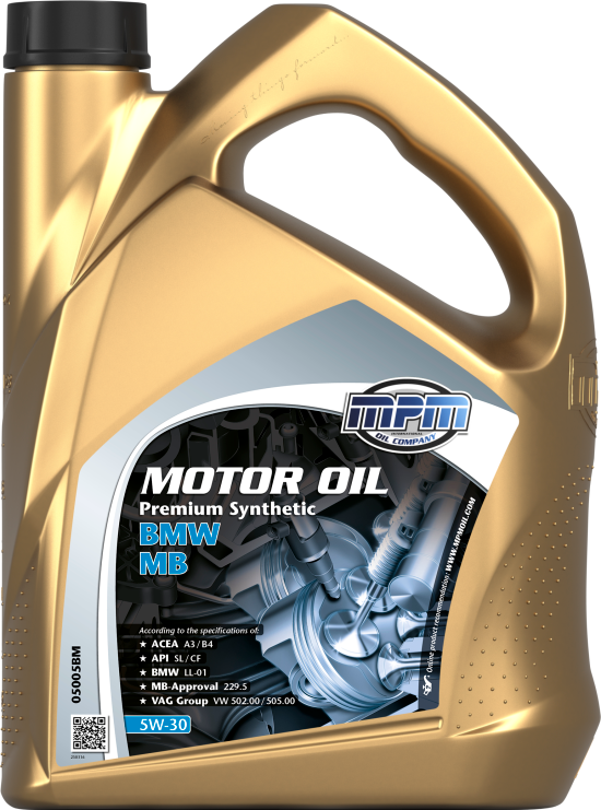 MPM Premium Synthetic BMW/MB 5W-30 Motorolja Dunk 5 l - Motorolja - Mercedes - Saab - Hyundai - Smart - Subaru