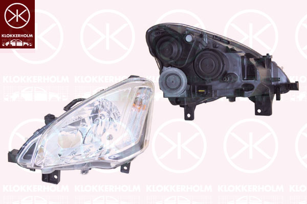 Strålkastare - Citroen - Berlingo - OE 9677202080,9806306180