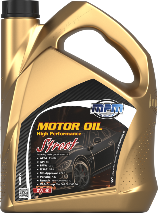 MPM High Performance Street 0W-40 Motorolje Dunk 5 l - Motorolje - Mercedes - Saab - Ford - Porsche - Nissan - Dodge - Jeep - Dacia