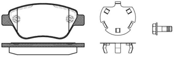 Bromsbelägg Remsa - Opel - Corsa. Fiat - 500, Doblò - OE 77362179,77363992,77364919,77363035,9949556,71770078,77362743,101580699,573074S