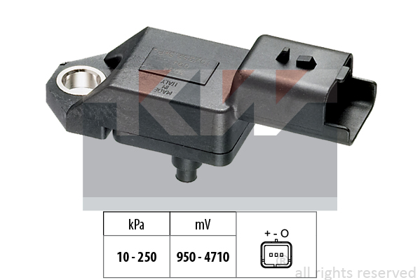 Sensor, ladetrykk MAP - Volvo - Ford - Peugeot - Citroen - Mini - Mazda - Suzuki - Fiat