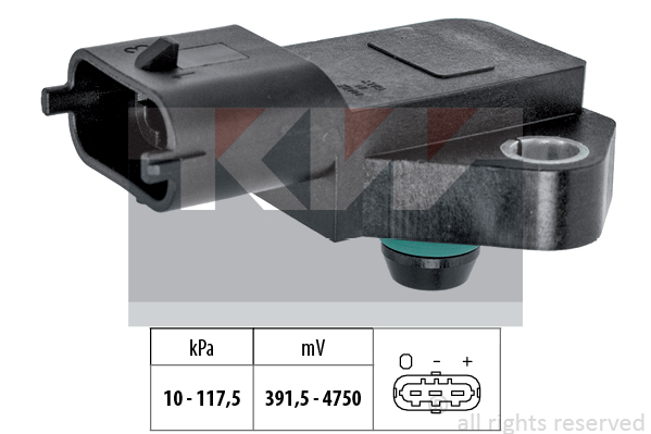 MAP-Sensor KW - Saab - 9-3. Opel - Corsa. Alfa romeo - 159, Spider, Brera - OE 6235707,24420587,6235728,12575467,71741115