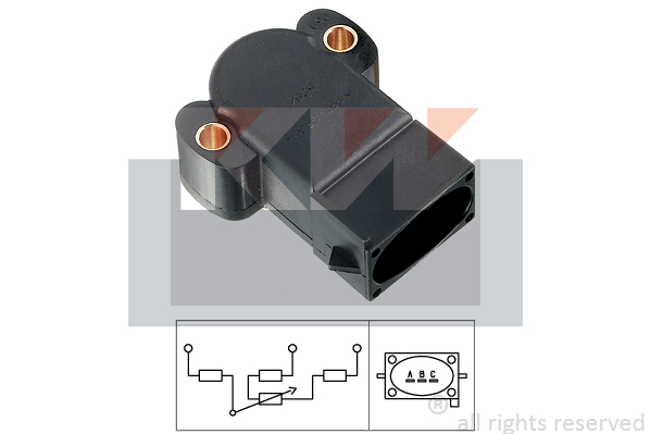 Sensor, drosselventilstilling - Ford - Fiesta, Escort, Ka, Puma, Orion, Courier. Mazda - 121
