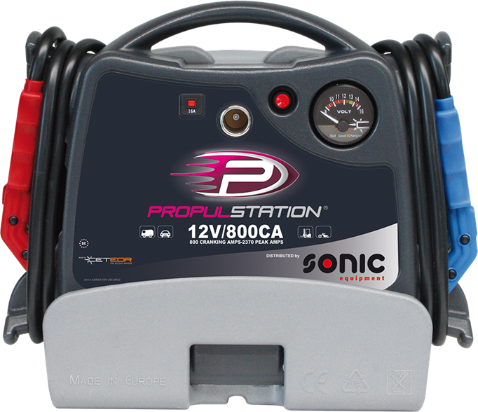 Booster AC 12V 800CA med garasjedokkingstasjon