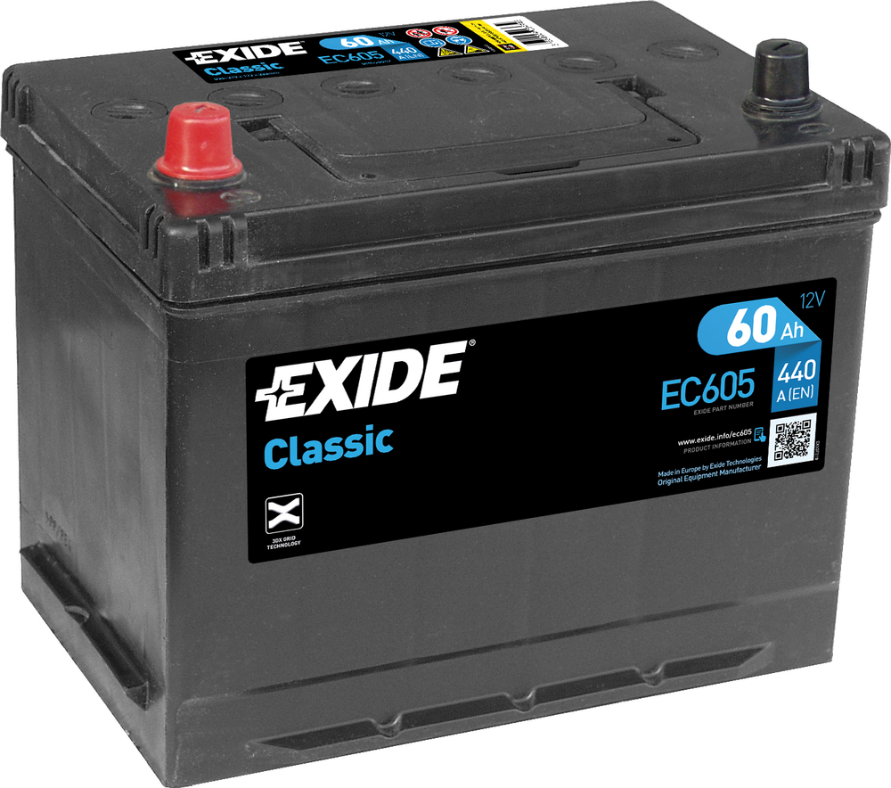 Exide Batteri SLI 60 Ah - Bilbatteri / Startbatteri