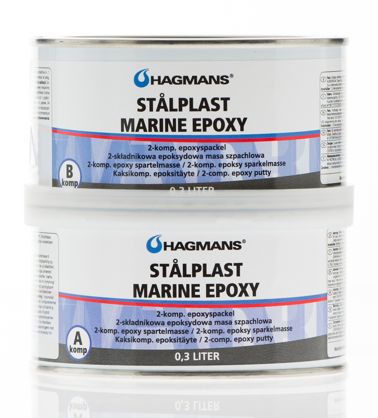 Hagmans Stålplast Marine Epoxy - Glasfiberspackel 0.6 l