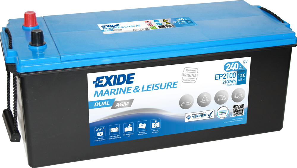 Exide Dual AGM EP2100 240 Ah