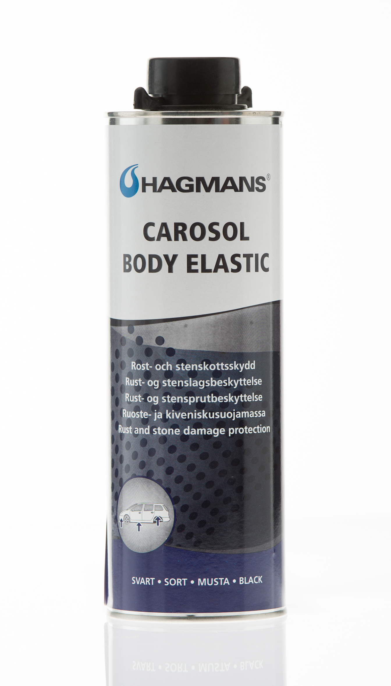 Hagmans Carosol Body elastic svart - Stenskottsskydd 1 l