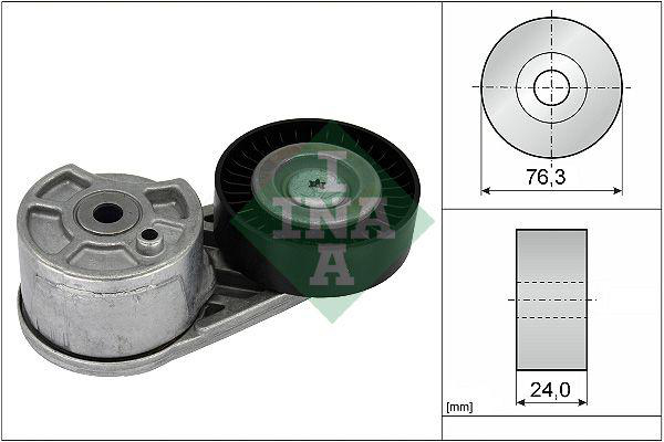 Remsträckare, flerspårsrem INA - Ford - Focus, Mondeo, Kuga, S-max, Galaxy, Edge, Transit - OE HG9Q6A228SA,2320426,2383352,HG9Q6A228BA
