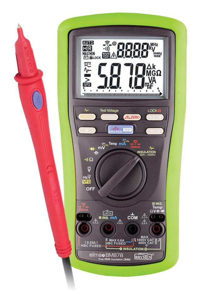 Elma BM 878 - Isolationstestare och TRMS Kat IV multimeter Elma