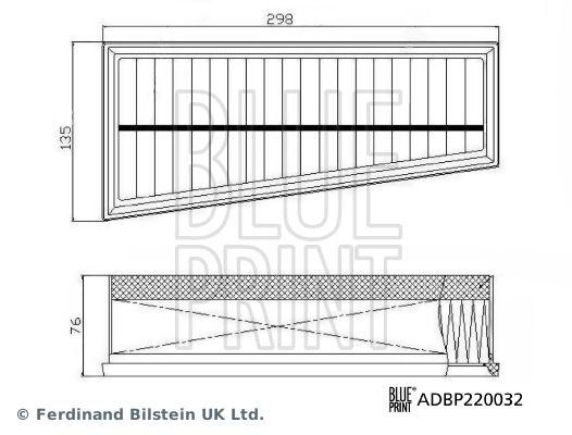 Luftfilter Blue Print - Mercedes - E-klass, Gle, W463, X167, Amg - OE 1770940000,A1770940000