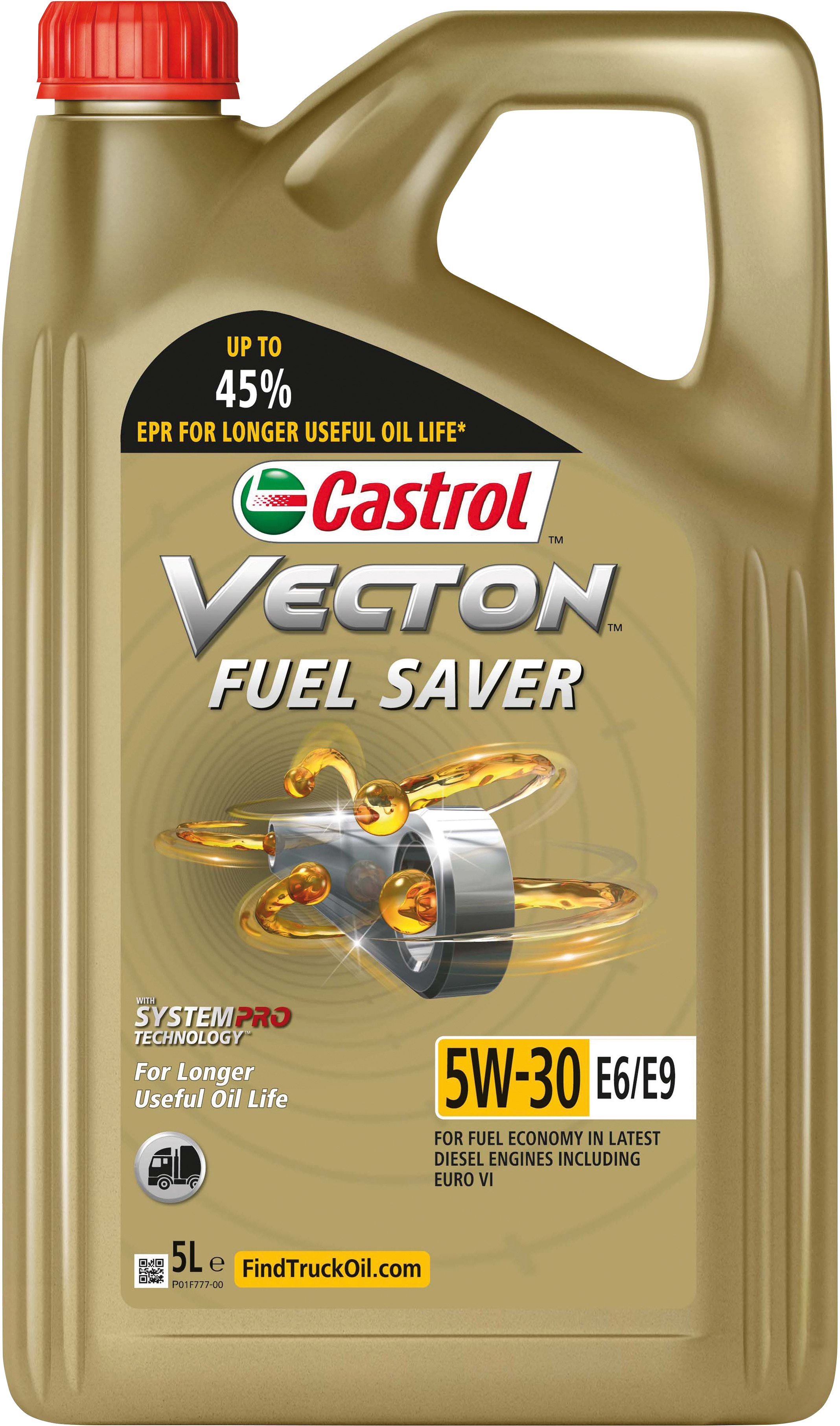 Castrol Vecton Fuel Saver E6/E9 5W-30 Motorolja Dunk 5 l - Motorolja - Mercedes - Isuzu - Chrysler - Nissan