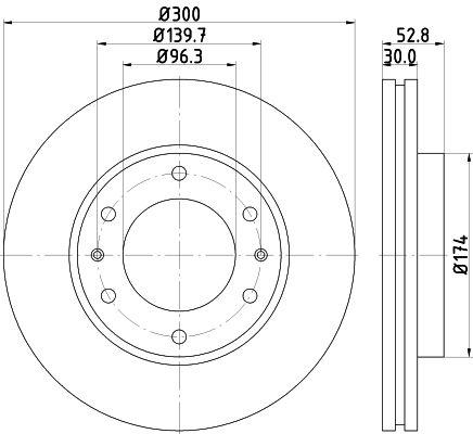 Bromsskiva - Hyundai - H1 - OE 517124H000,517124H500