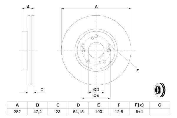 Bromsskiva - Honda - Civic, Fr-v, Stream - OE 45251SNLT60,45251S7AE10,45251SMGG11,45251SMGG10,45251S7AE31,45251SMGE31