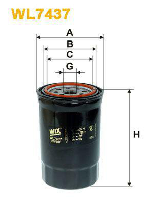 Oljefilter WIX - Hyundai - Santa fè. Kia - Carens, Magentis - OE 2631027420