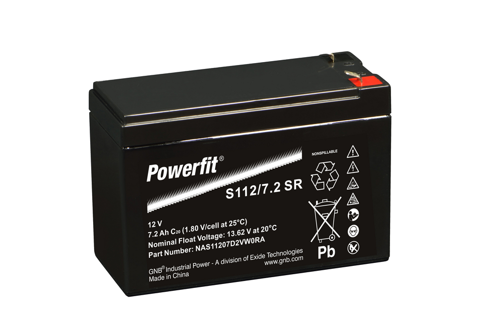 Tudor Powerfit S112/7,2SR 7.2 Ah - Bilbatteri / Startbatteri