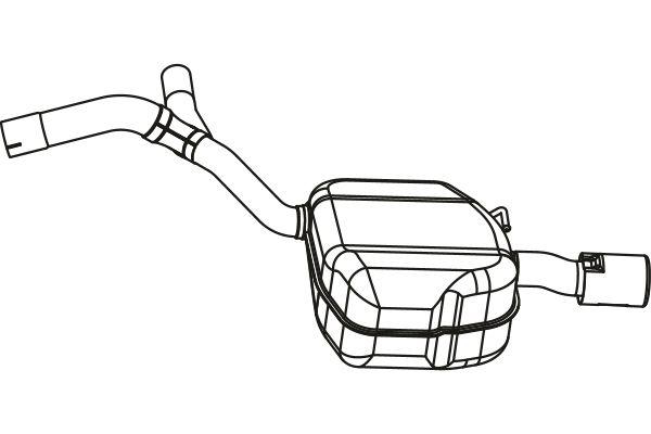 Ljuddämpare vänster, R-Design - Volvo - V70 - OE 31461159