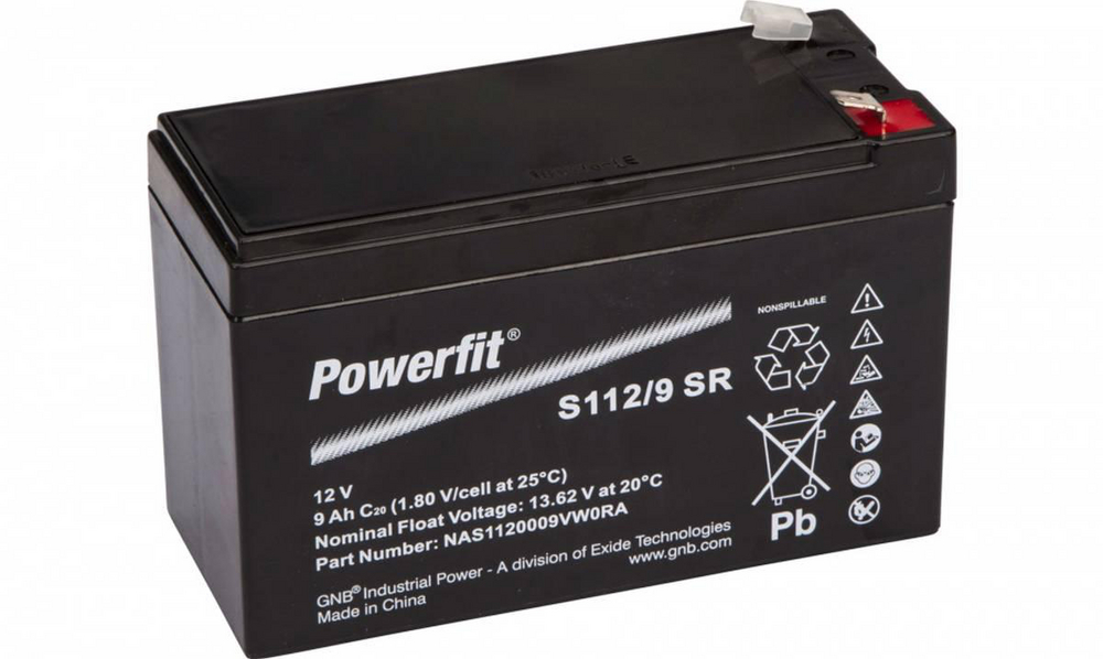 Tudor Powerfit S112/9 SR 9 Ah - Bilbatteri / Startbatteri