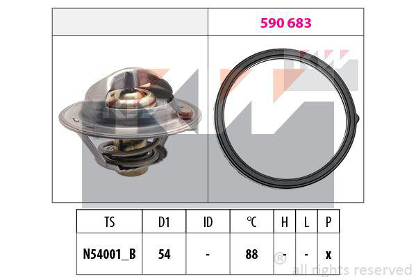 Termostat Facet - Kia - Niro, Ceed, Xceed. Hyundai - Kona, Ioniq - OE 2550003HB0