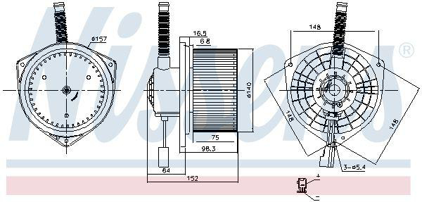 Kupéfläktsmotor Nissens - Suzuki - Grand - OE 7425064J11,7425064J12,7425076K12,7425076K10,7425064J10,7425076K11,7425064j11