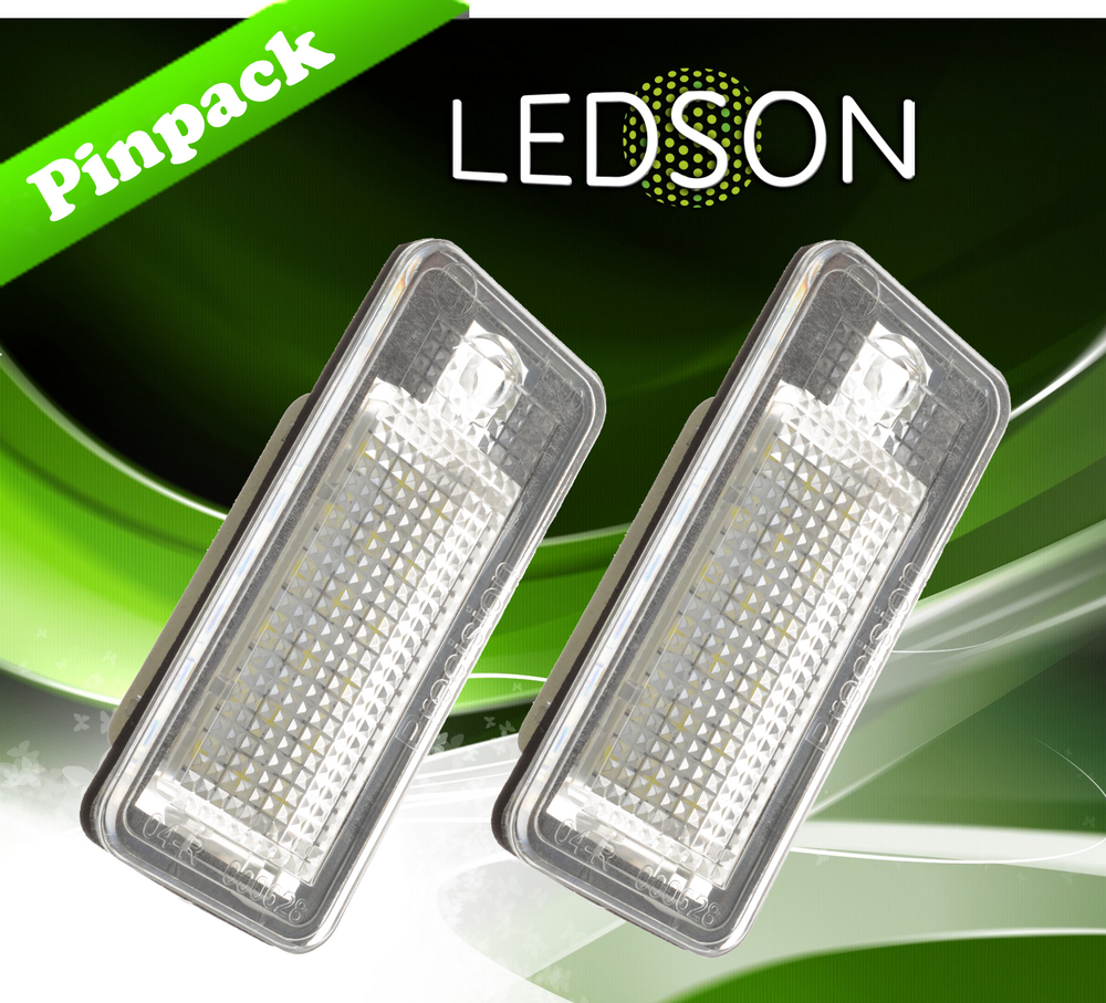 Skyltlykta, Modellanpassad AUDI LED-Xenonvit Canbus,12V 2-pack Ledson - Audi - A4, A6, A3, Q7, S4, A8, S3, Rs6, S6, Rs3, A8 quattro, S8, Rs4