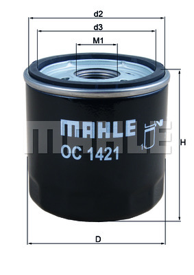 Oljefilter Mahle - Opel - Astra, Corsa, Insignia, Mokka, Karl, Adam. Chevrolet - Camaro, Corvette. Cadillac - Cts, Ats