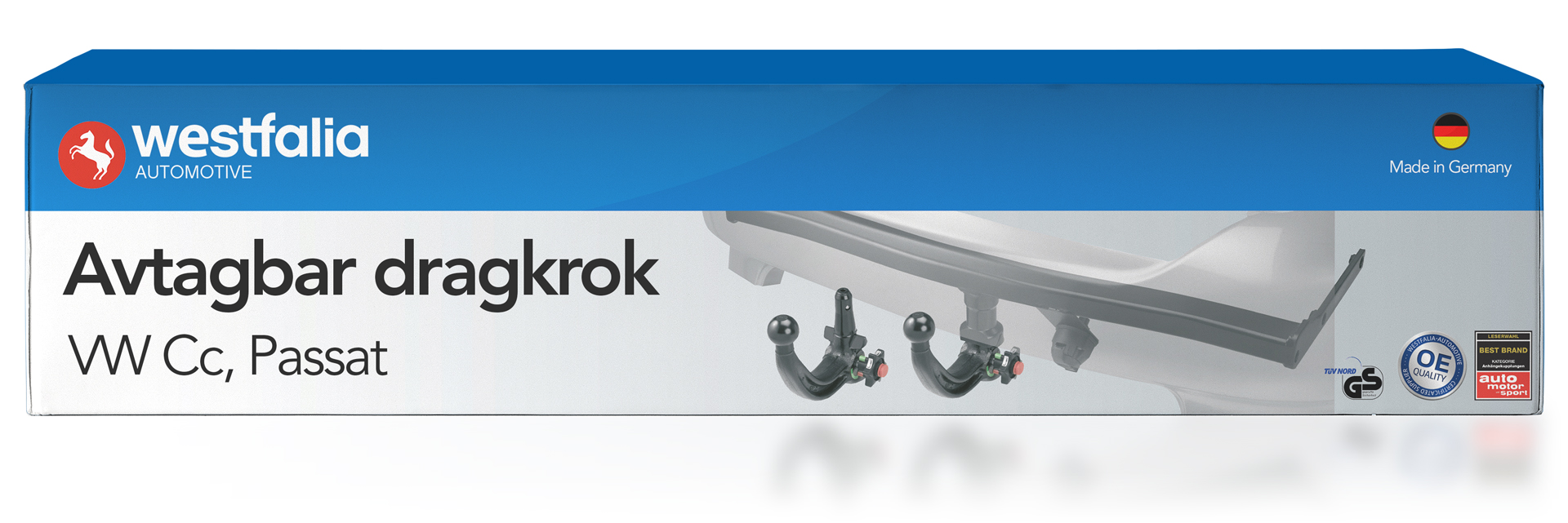 Westfalia Dragkrok med avtagbar kula - VW - Passat, Passat alltrack, Cc