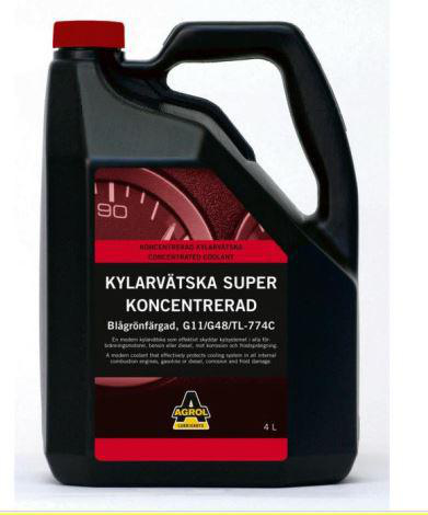 Glykol Koncentrerad Blå 4 l - Volvo - VW - Mercedes - Toyota - BMW - Ford - Renault - Opel