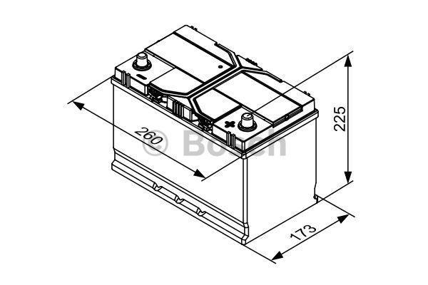 Bosch Batteri EFB 72 Ah - Bilbatteri / Startbatteri - Toyota - Nissan - Subaru - Mazda - Kia - Hyundai - Lexus - Infiniti