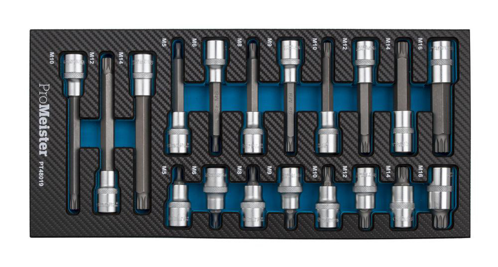 Hylsbits 1/2" 19-Delar Carbon ProMeister
