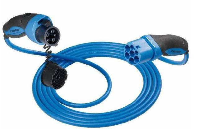 Defa (7,3 KW/32 A) Type 2 til Type 1 - Ladekabel 7,5 meter