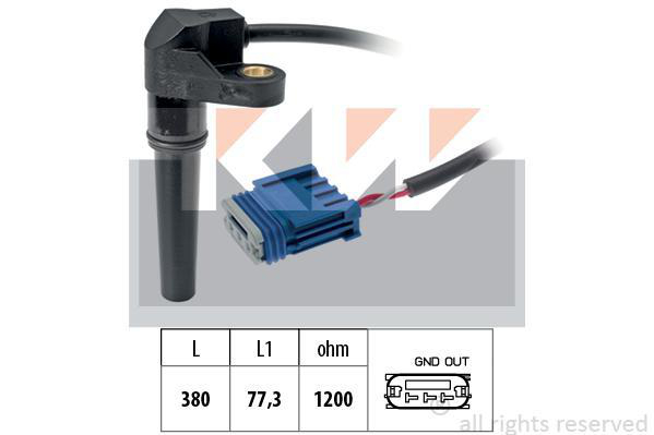 Varvtalssensor KW - Renault - Peugeot - Citroen - Fiat - OE 252980,7700116377,7700116378