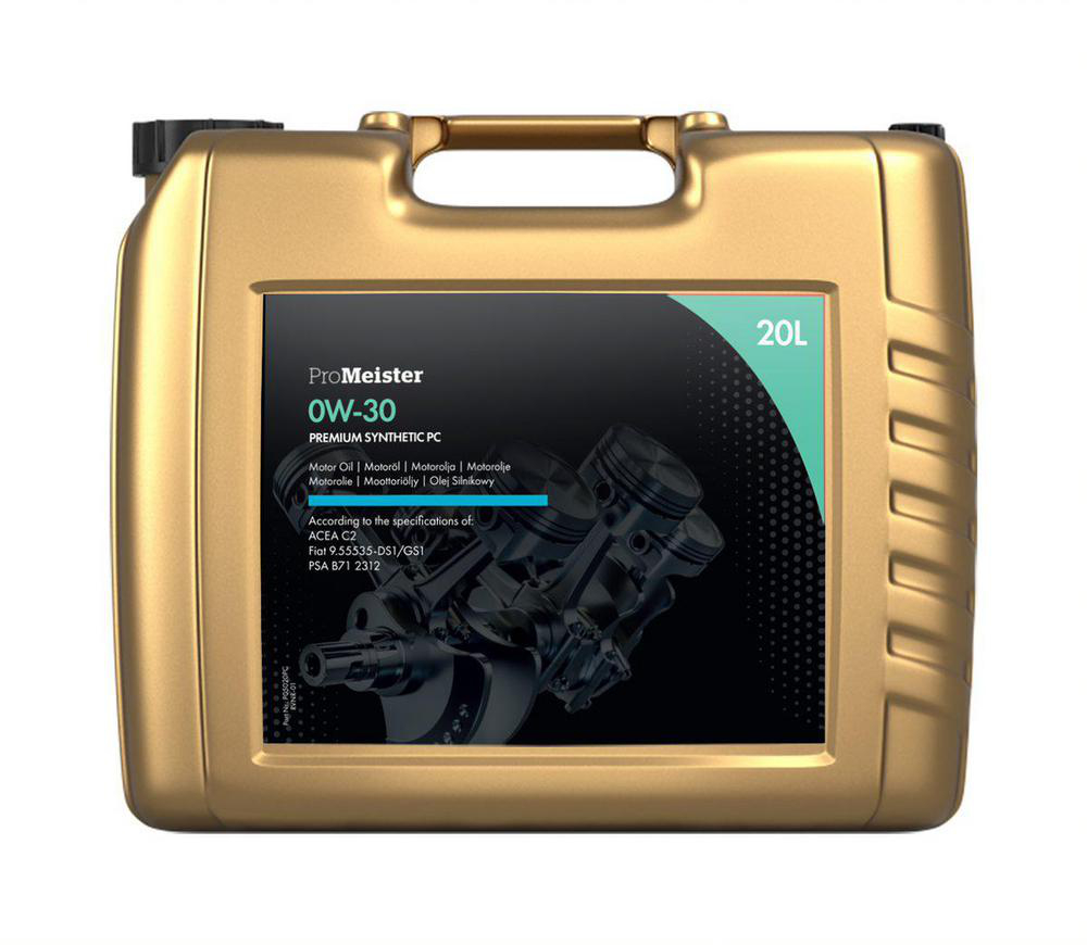 ProMeister Premium Synthetic PC 0W-30 Motorolja Dunk 20 l - Motorolja - Toyota - Peugeot - Kia - Citroen - Fiat - Hyundai - Subaru - Mitsubishi