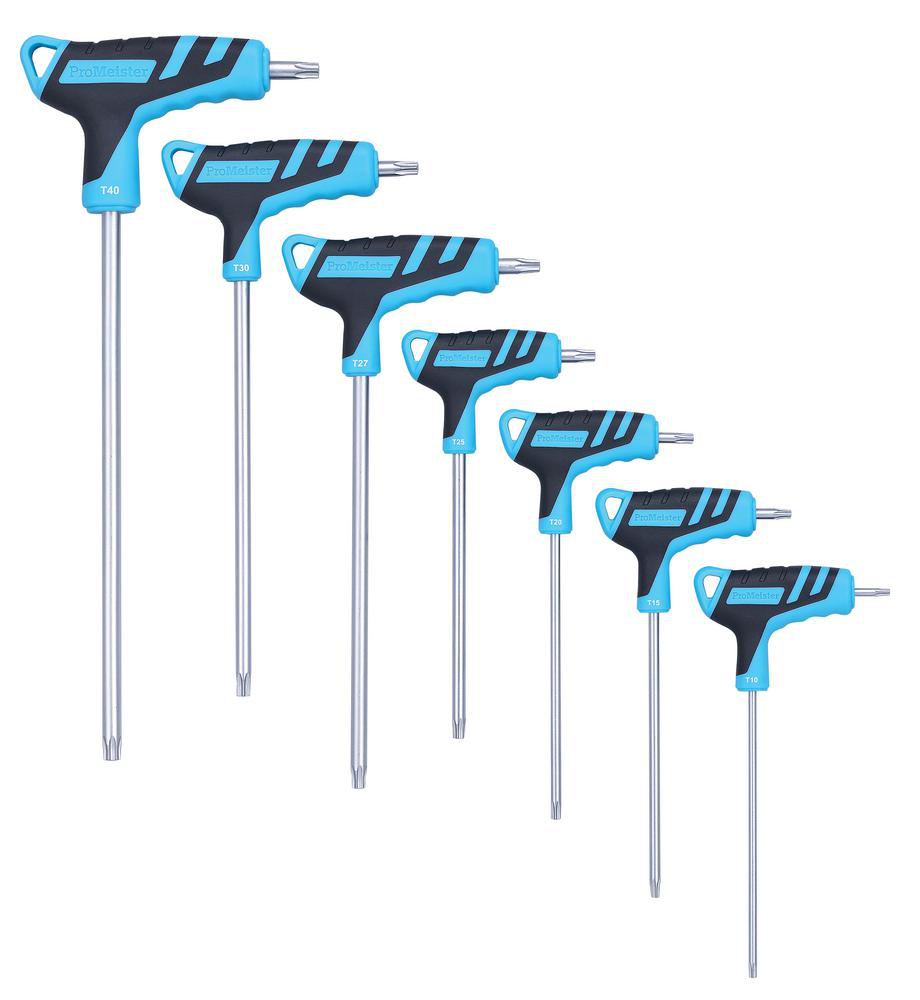 T-Handtagsats Torx T10-T40 7-Delar ProMeister