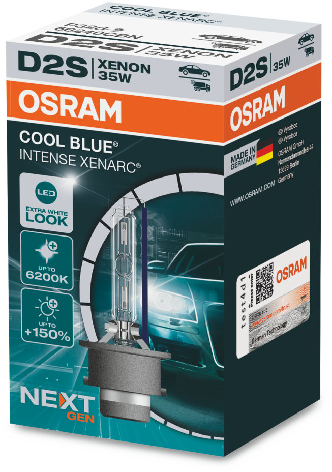 COPPIA LAMPADE OSRAM 12V H1 55W P14.5s COOL BLUE INTENSE (NEXT GEN) 5000K -  Autoricambi Statile