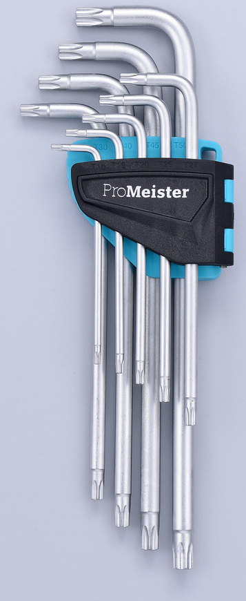 L-Nyckelsats Torx Med Kulände T10-T50 9-Delar ProMeister