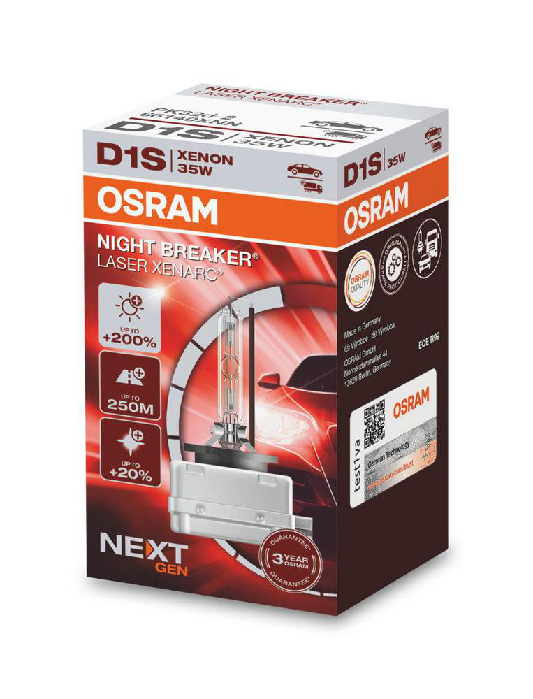 Osram Xenarc Night Breaker Laser - Xenonlampa D1S 35W 85 V 1-pack - Volvo - VW - Ford - Mercedes - BMW - Saab - Renault - Skoda