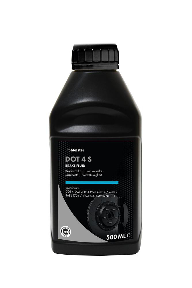 ProMeister Bremsevæske DOT 4 S - 0.5 l - Volvo - VW - Toyota - Ford - Renault - Kia - Peugeot - Saab