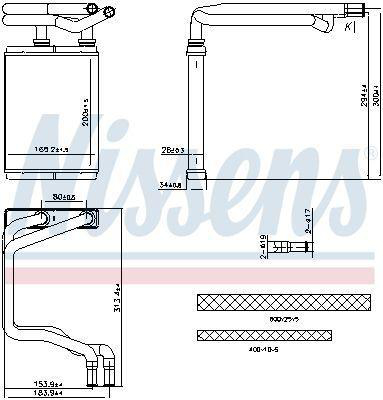 Värmeelement Nissens - Honda - Civic - OE 79110S6DG01,79110S6DG02