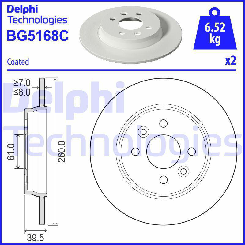 Bromsskiva Delphi - Renault - Clio
