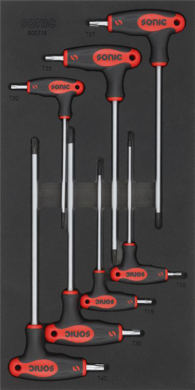T-Handtagssats Torxs T10-T40 SFS 1/3 7-Delar Sonic