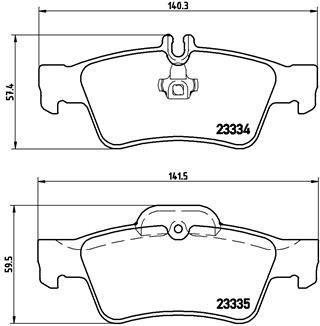 Bremsebelegg - Mercedes - E-klass, W211, W203, S-klass, Slk r171, Sl r230, W220, C219, Cls-klass, W221, W222, C218, C215, C216, Cl-klass
