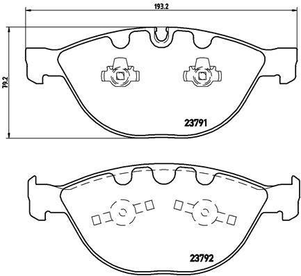 Bremsebelegg - BMW - 5-SERIE-serie, E60, E63, E6, M5 e60, M6 e64. Jaguar - Xj