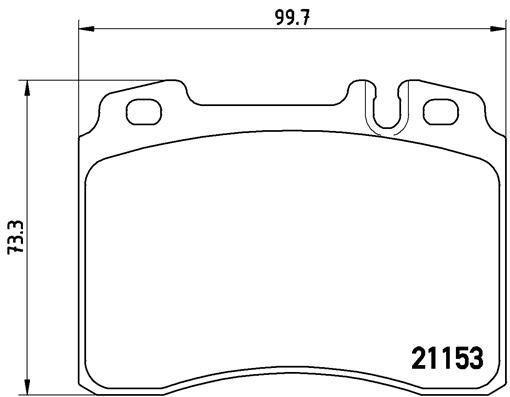 Bremsebelegg - Mercedes - W124, W210, W202, C208, R129