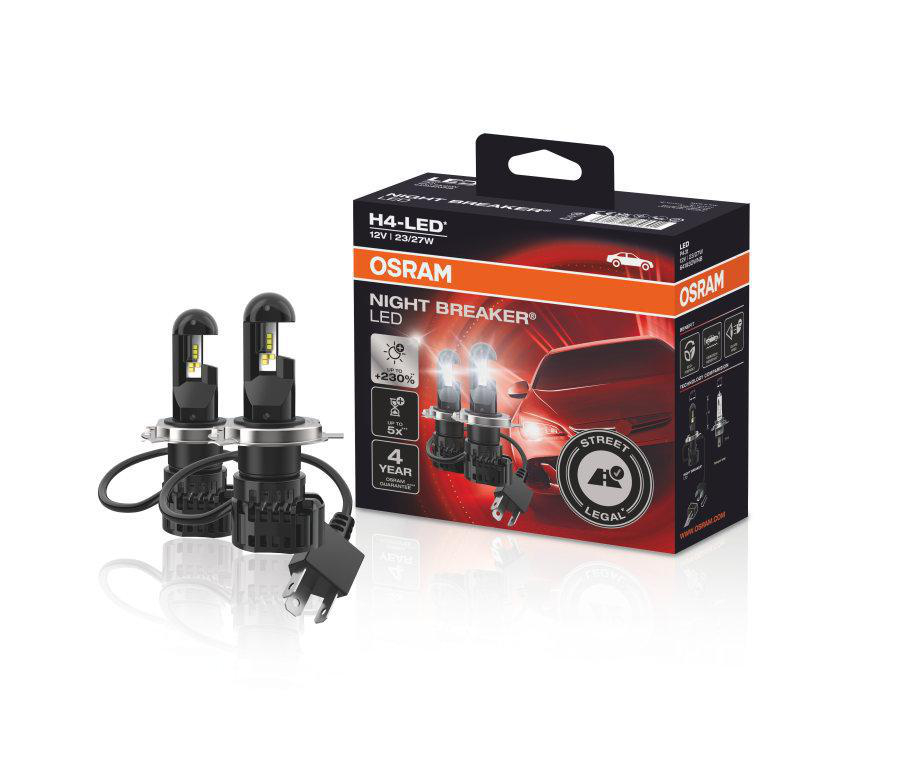 Ledlampa H4 LEDrivning Night Breaker Street Legal (2-Pack) Osram - VW - Toyota - Skoda - Renault - Ford - Hyundai - Mini - Opel