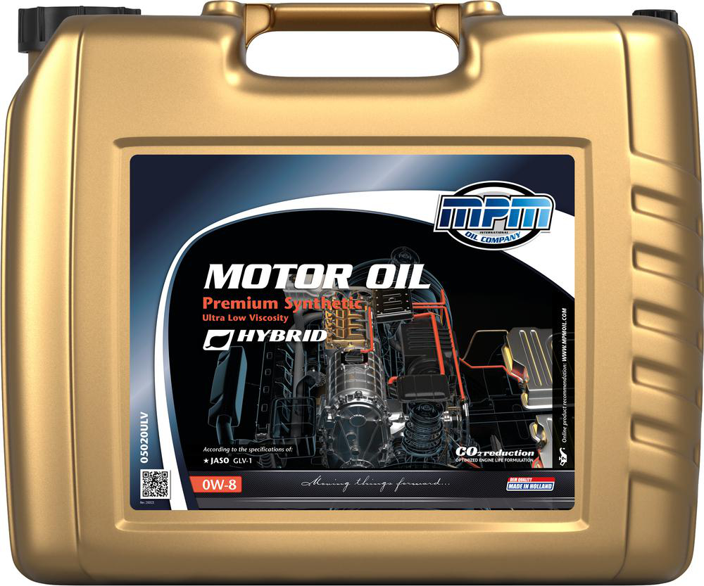 MPM Premium Synthetic Ultra Low Viscosity 0W-8 Motorolja Dunk 20 l - Motorolja