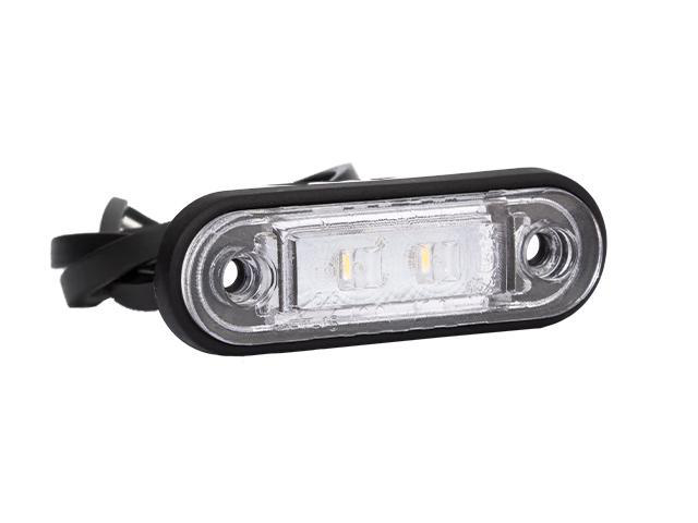LED Posisjonslys Valeryd 78x22x18 vit 12-30V inkl. 450 mm kabel