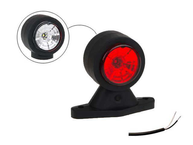 LED Breddemarkeringslykt Valeryd 88x118x45 hvit/rød 12-30V, venstre/hø
